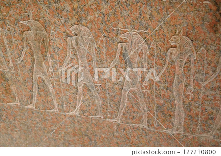 Ancient picture of Gods on the tomb of pharaoh Ancient picture of Gods on the tomb of pharaoh 127210800
