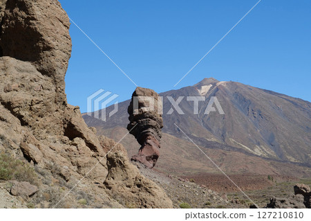Volcanic rocks near Volcano Teide, Tenerife island, Spain 127210810
