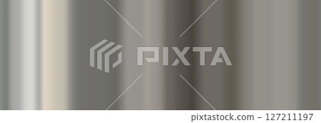 Mirror metal gradient with silver background and steel foil. Chrome glass and steal textures for glossy shine. Abstract surface with sheen and light by vector design and subtle pattern. 127211197