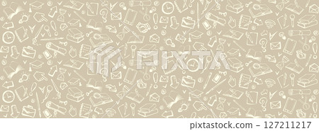 Vector background. Pattern of various icons Vector background. Pattern of various icons 127211217
