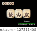 Cut-out letter block: Iiyama Station 127211408