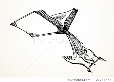 Vector drawing. Water from book 127211467