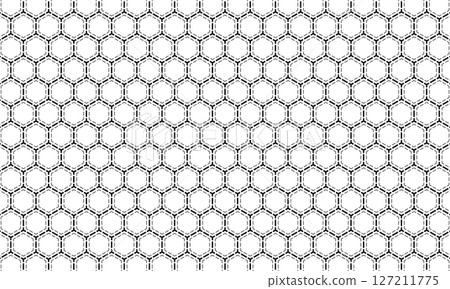 A tortoiseshell pattern surrounded by hexagonal dashed lines of different thicknesses A tortoiseshell pattern surrounded by hexagonal dashed lines of different thicknesses 127211775