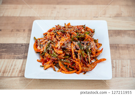 Korean food. Octopus with Vinegar Dressing 127211955