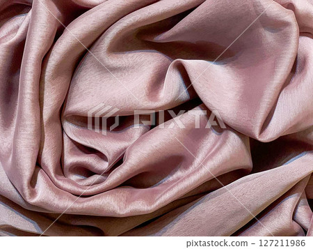 Silk bed-colored fabric. silk background 127211986
