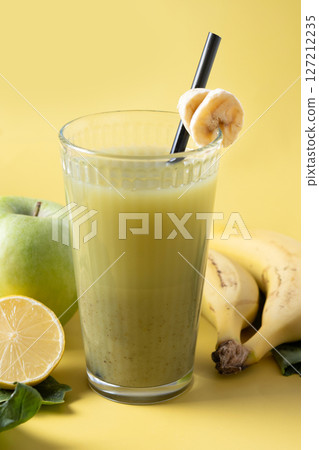 Healthy green smoothie 127212235