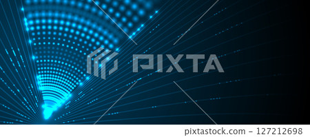 Abstract futuristic high technology and science background with light effect 127212698