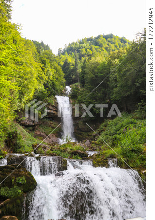 Giessbach waterfall flow to Lake Brienz in Brienz, Switzerland Giessbach waterfall flow to Lake Brienz in Brienz, Switzerland 127212945