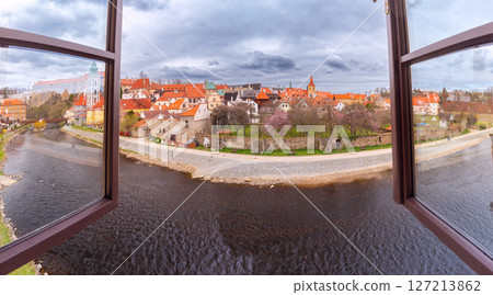 Cesky Krumlov old town in Czech Republic 127213862