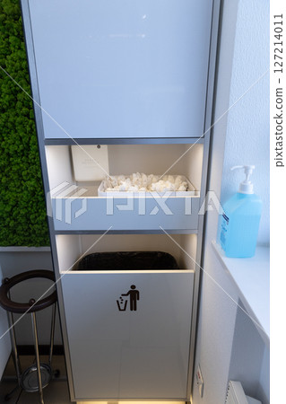 Modern Waste Management Station with Aromatherapy Features in a Stylish Design for Cleanliness and Organization in Contemporary Spaces 127214011