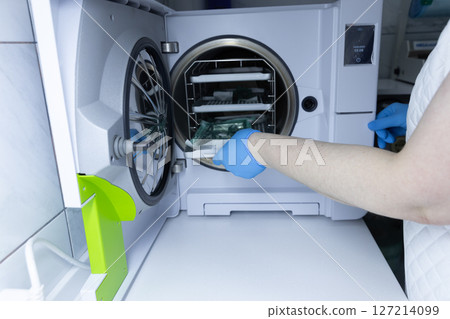 An Overview of Medical Sterilization: A Professional Using a Modern Autoclave to Sterilize Equipment for Safe Medical Practices in a Clean Environment An Overview of Medical Sterilization: A Professional Using a Modern Autoclave to Sterilize Equipment for Safe Medical Practices in a Clean Environment 127214099