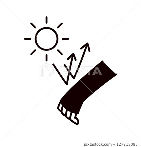 Sunburn prevention icon illustration 127215083