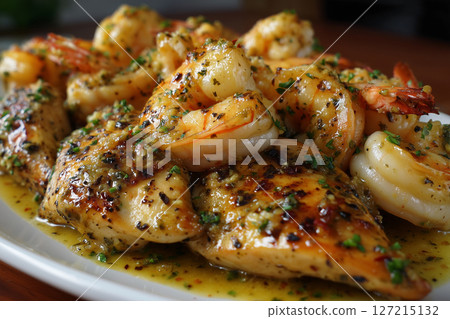 Seared Shrimp with Fresh Herbs 127215132