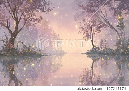 A fantasy background of silence and light that makes you feel like you're in a dream. 127215174