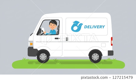 delivery, van, vector 127215479