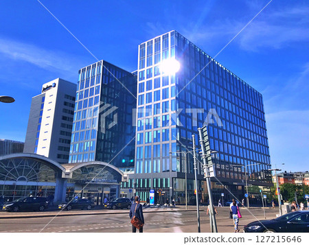 Sunny rays. Architecture in the centre of Stockholm, the capital of SwedenArchitecture in the centre of Stockholm, the capital of Sweden Sunny rays. Architecture in the centre of Stockholm, the capital of SwedenArchitecture in the centre of Stockholm, the capital of Sweden 127215646