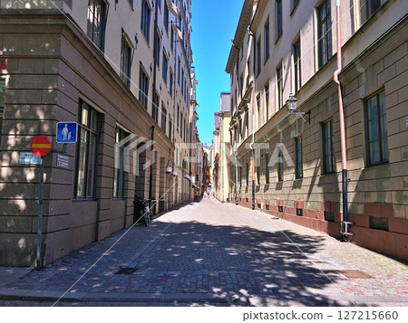 Narrow Street in Old Town (Gamla Stan) of Stockholm, Sweden Narrow Street in Old Town (Gamla Stan) of Stockholm, Sweden 127215660