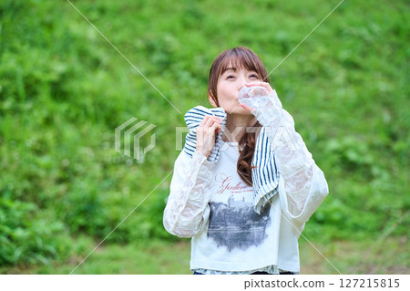 防暑,健行,露營,休閒,中年,老年 127215815