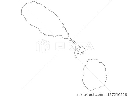 Blank map of Saint Kitts and Nevis Blank map of Saint Kitts and Nevis 127216328