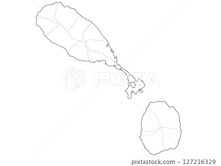 聖克里斯多福及尼維斯空白地圖 127216329