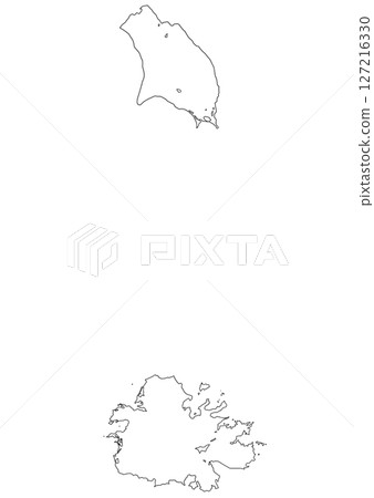Blank map Antigua and Barbuda 127216330