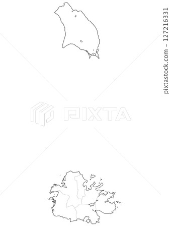 Blank map Antigua and Barbuda 127216331