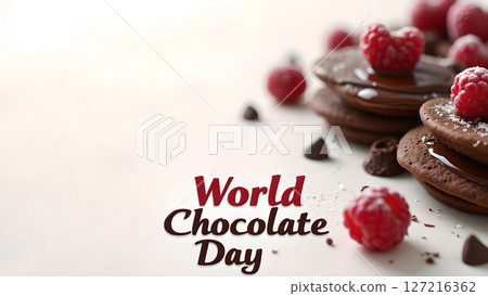 Celebrate World Chocolate Day with decadent treats and sweet delights, indulge now 127216362