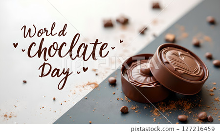Delicious Chocolate pralines celebrating World Chocolate Day perfect for celebrations 127216459