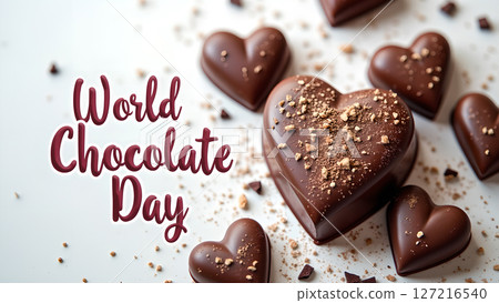 Celebrate World Chocolate Day with Decadent Heart-Shaped Chocolate Delights 127216540