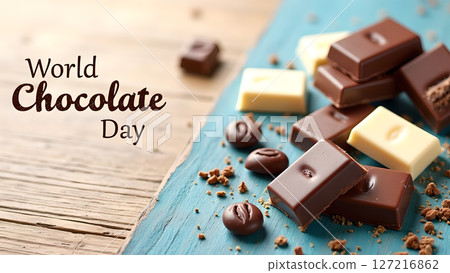Delicious chocolate bars and sweets celebrate world chocolate day occasion 127216862