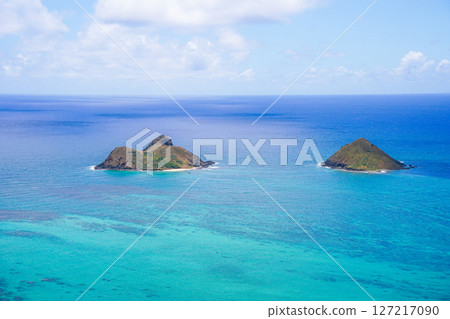 從夏威夷拉尼凱藥丸盒欣賞拉尼凱海灘的景色 從夏威夷拉尼凱藥丸盒欣賞拉尼凱海灘的景色 127217090