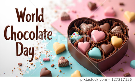 Sweet Temptations: Delicious Heart-Shaped Chocolates for World Chocolate Day Celebration Sweet Temptations: Delicious Heart-Shaped Chocolates for World Chocolate Day Celebration 127217136