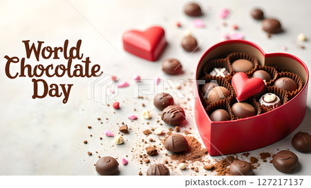 Celebrate World Chocolate Day with Delicious Assortment of Heart-Shaped Treats Celebrate World Chocolate Day with Delicious Assortment of Heart-Shaped Treats 127217137