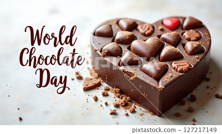 Celebrate World Chocolate Day with a Heart-Shaped Assortment of Decadent Chocolates 127217149