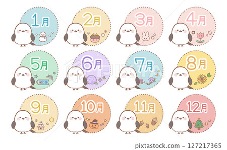 島江年曆素材集1月～12月 127217365