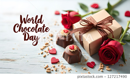 Celebrating World Chocolate Day with Delicious Treats and Beautiful Roses present Celebrating World Chocolate Day with Delicious Treats and Beautiful Roses present 127217490