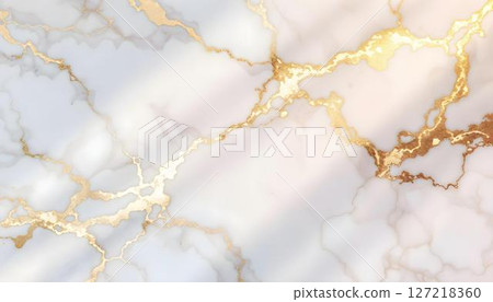 Gold marble texture with natural pattern for background or interior design art work 127218360