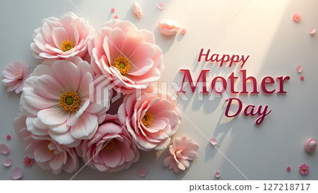 Elegant Mother's Day Celebration with Blooming Flowers and Heartfelt Message Elegant Mother's Day Celebration with Blooming Flowers and Heartfelt Message 127218717