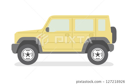 四輪驅動車的簡單插圖素材 127218926