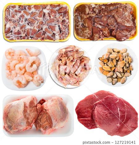 Raw meat and seafood products Raw meat and seafood products 127219141