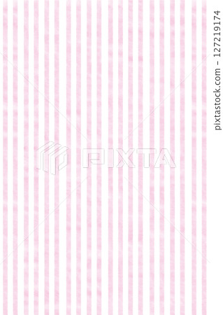 Striped background illustration, watercolor-style thin vertical lines, wallpaper, cute pink cherry blossom pastel colors, simple 127219174