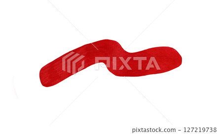 Bold Red Brush Stroke and isolated on white background and have clipping paths. Bold Red Brush Stroke and isolated on white background and have clipping paths. 127219738