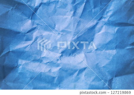 Crinkled Blue Paper Texture Background Crinkled Blue Paper Texture Background 127219869