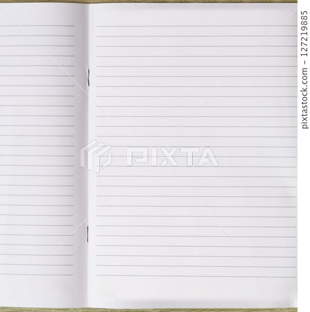 Empty notebook pages offer a clean slate for creative writing background. 127219885