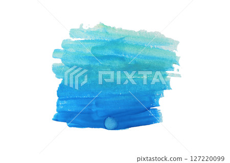Blue brush isolated on white background. 127220099