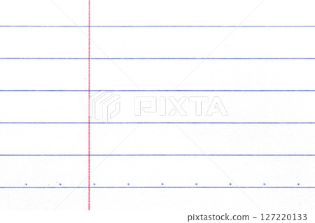 Blank lined paper background, empty white paper. 127220133