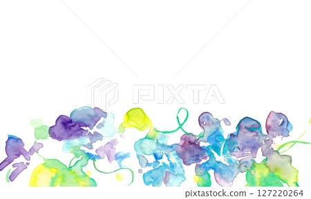 Watercolor illustration of morning glory. Vector illustration of morning glory painted with watercolors. Summer morning glory background in Japanese style. Watercolor illustration of morning glory. Vector illustration of morning glory painted with watercolors. Summer morning glory background in Japanese style. 127220264