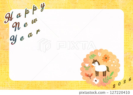 馬年相框賀卡新年 馬年相框賀卡新年 127220410