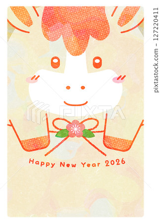 新年賀卡,馬年,水引,插圖 新年賀卡,馬年,水引,插圖 127220411