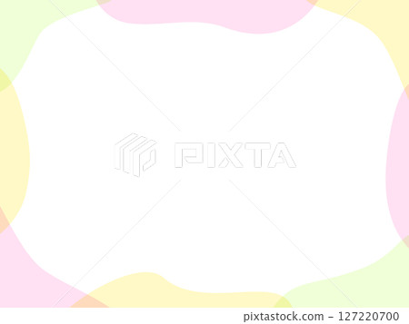 Pastel colored frame with soft shapes 127220700